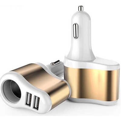 Mobile Charger private label 3 in 1 dual USB port car charger phone charger