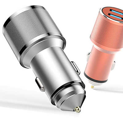 Cell phone accessories distributor sale safety hammer USB car charger