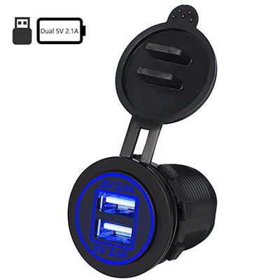 Phone accessories ODM OEM 4.2A dual USB charger waterproof truck car adapter