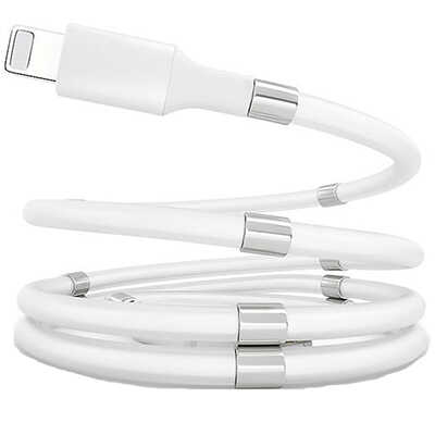 Magnetic absorption self winding USB cable magic rope fast Charging data cable