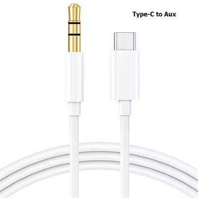 Phone Cable Wholesale USB C to 3.5mm Audio Aux Cable Headphone Audio Car Aux Cable