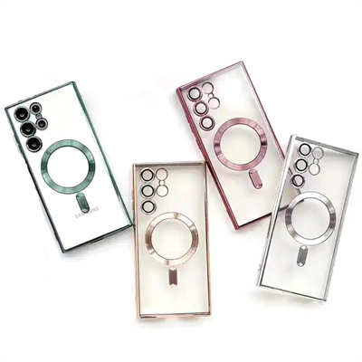 Mobile case suppliers wholesale Samsung S23 magsafe electroplating phone case