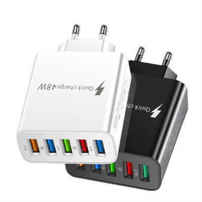 Phone charger types exporters 5 port fast USB charging 48W standard charger