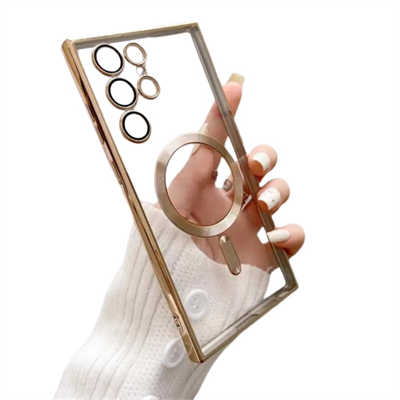 Phone cases suppliers wholesale Samsung S24 electronplating magnetic case