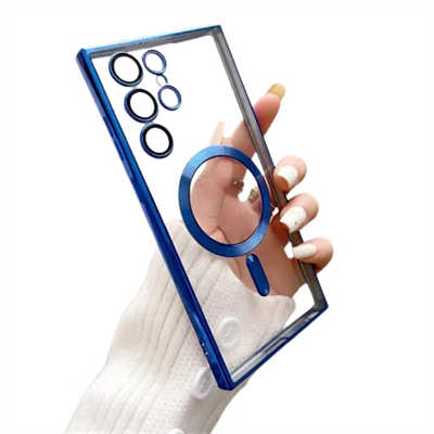 Phone case agency best Samsung S22 plus electroplated magnetic clear case
