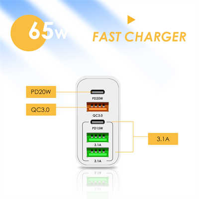 Multi port usb charger bulks buy 65W fast charging adapter iPhone new charger