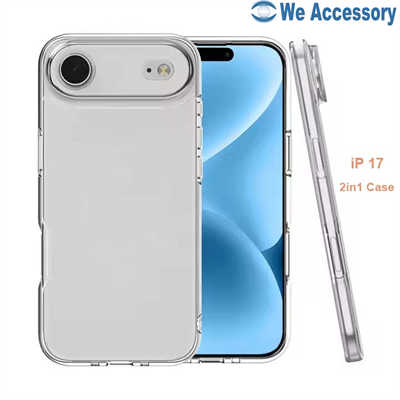 iPhone 17 Accessories Wholesale iPhone 17 case acrylic 2 in 1 clear case