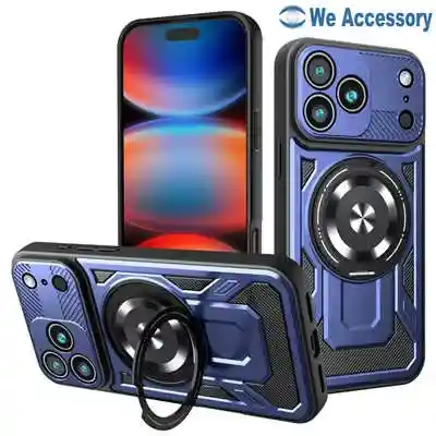 Cell phone accessories factory supply iPhone 17 Armor case with magnetic stand