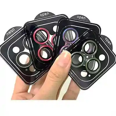 Tempered glass manufacture iPhone 15 camera lens protector with positioning sticker