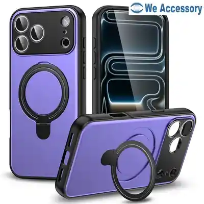 Wholesale mobile phone accessories iPhone 17 Magsafe silicone case with holder