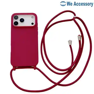 Mobile phone accessories supplier iPhone 17 Pro Max silicone lanyard case
