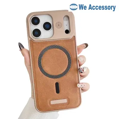 Business demeanor iPhone 18 Pro magsafe leather case 2in1 iphone cover luxury iphone case