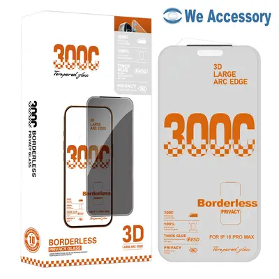 Anti Spy screen protector Antiy static 300C Big Arc Edge ESD iPhone 18 Pro tempered glass