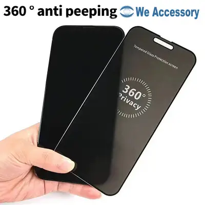 360° Privacy Tempered Glass iPhone 18 Pro Tempered Glass 4 ways anti spy screen protector