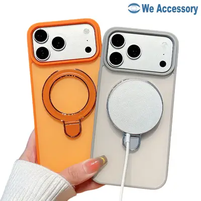 New trend iPhone 18 Pro matte skin-feeling magsafe case ring holder phone holder case